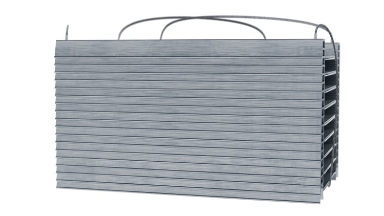 Aluminium Jalousie Lamellenpaket mit Drahtseil