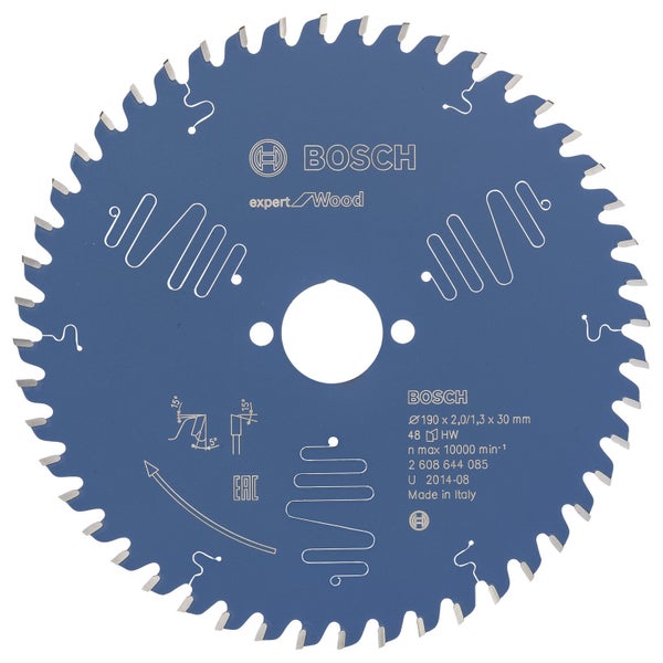 Bosch Kreissägeblatt Expert for Wood für Tischkreissägen 190 x 30 x 2 mm 48 - 2608644085