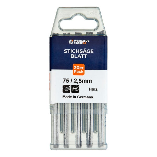 Stichsägeblätter, 75/2,5 mm, 20er-Packung
