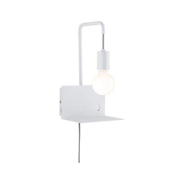 Wandleuchte mit Ablage Calvani E27 230V max. 40W dimmbar Weiß