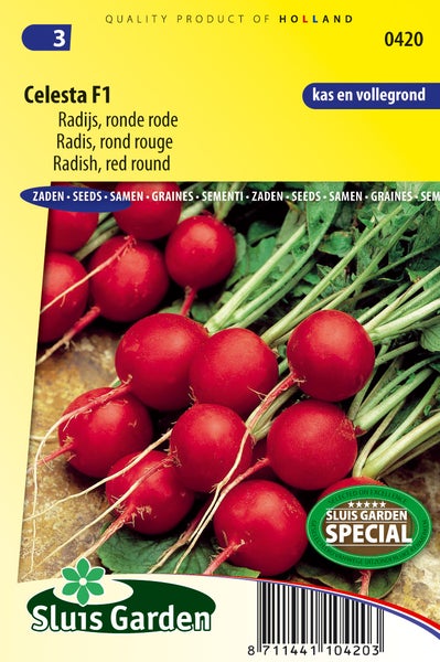 Radieschen Celesta F1 Samenpackung für den Garten