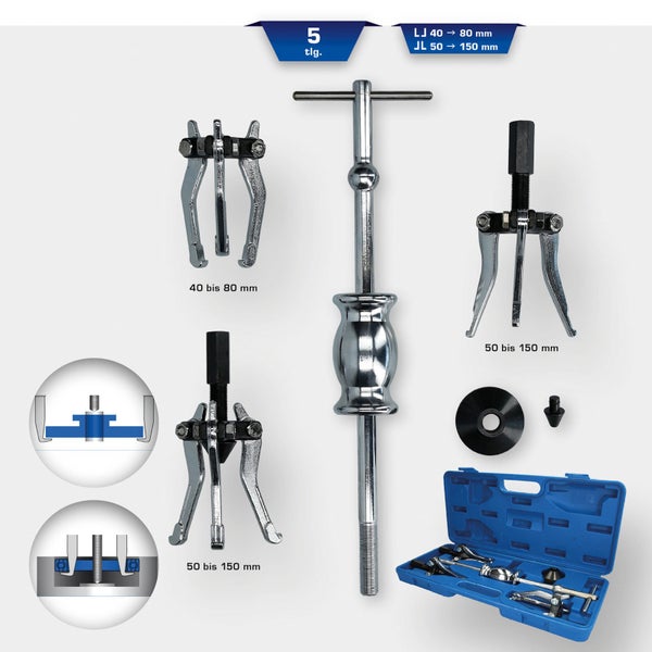 BRILLIANT TOOLS Innen- und Außenabzieher-Satz 5tlg. - BT631200
