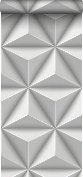 Origin Wallcoverings Öko-Strukturtapete 3D-Muster Hellgrau - 0,53 x 10,05 m - 347815