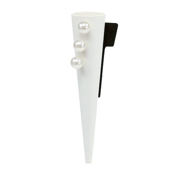 Dekorative spitze Vase mit Clip und künstlichen Perlen