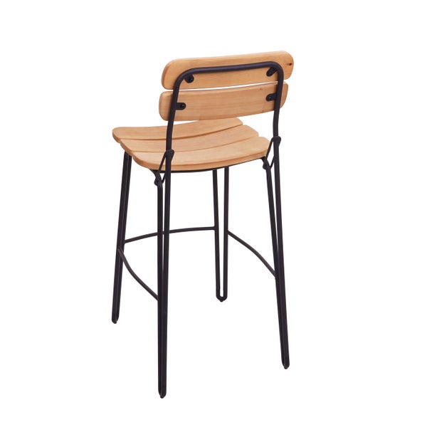 Holz Barhocker mit Metallgestell