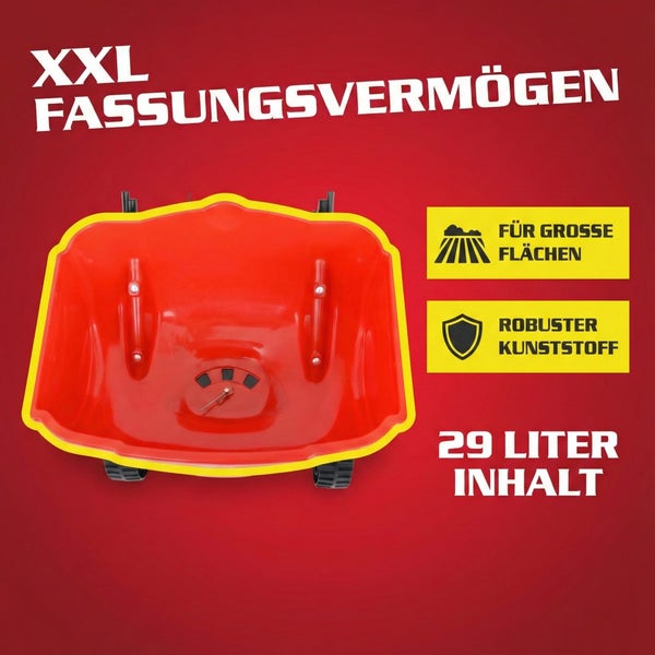 Gartenkarre mit 29 Liter Fassungsvermögen für große Flächen, aus robustem Kunststoff