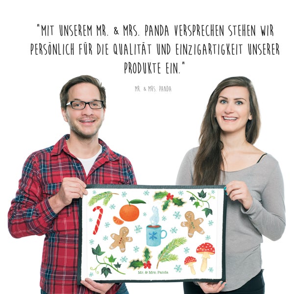 Mr. & Mrs. Panda 50 x 75 cm Fußmatte Winter