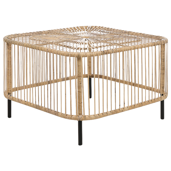 Outdoor Couchtisch CESENATICO Rattan Naturfarben