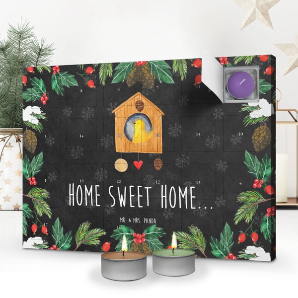 Mr. & Mrs. Panda Duftkerzen Adventskalender Vogelhaus Home - Schwarz