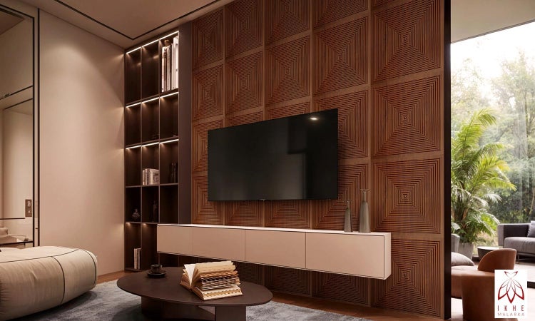 3D Wandpaneel 50x50 cm – PVC Kunststoff in realistischer Holzoptik – Reliefdesign D182 Braun