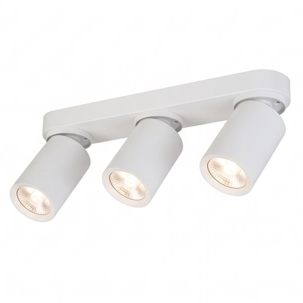 Dreiflammiger LED Deckenstrahler aus Metall zur Deckenmontage mit verstellbaren Spots zur gezielten Beleuchtung