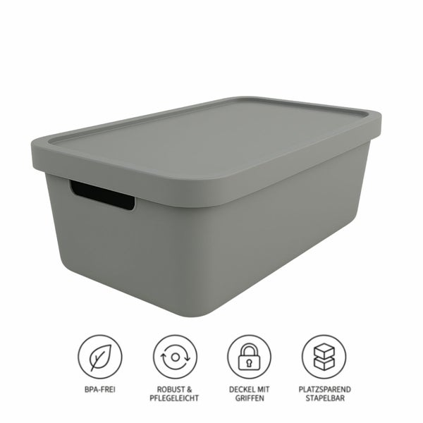 Aufbewahrungsbox aus Kunststoff mit Deckel