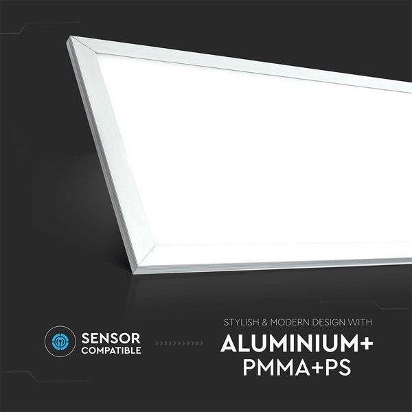 Flache LED-Leuchte mit Aluminiumrahmen, PMMA und Polystyrol, kompatibel mit Sensoren