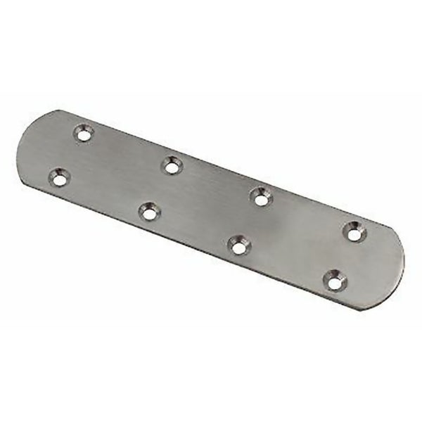Gerader Lochplattenverbinder aus Metall mit abgerundeten Enden zur stabilen Holzverbindung