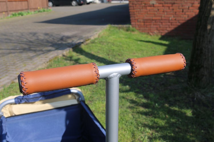 Handwagen-Griff mit Lederbezug