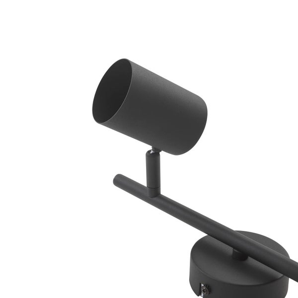 Schwarze Wandleuchte mit einem Lichtpunkt zur individuellen Beleuchtung