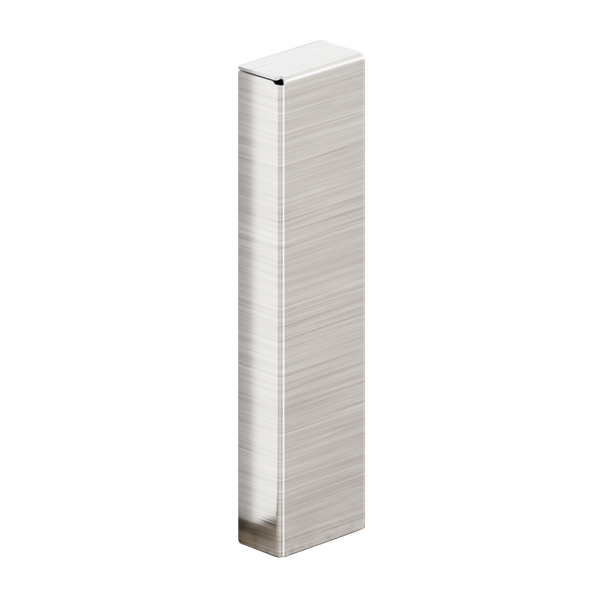 Rechteckiges, silberfarbenes Profil aus Metall