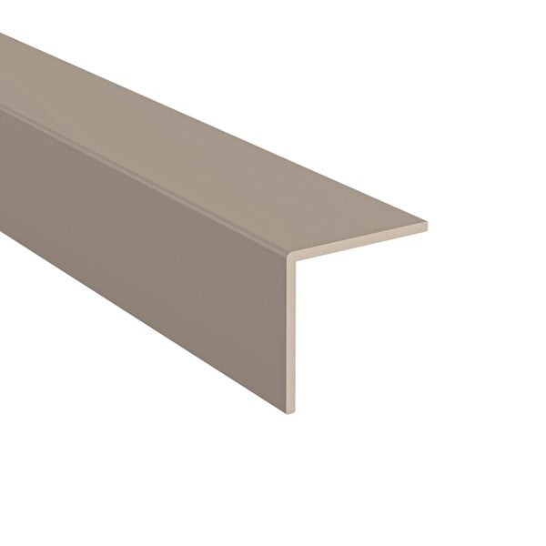 Winkelprofil L-Profil aus Kunststoff in der Farbe Taupe.