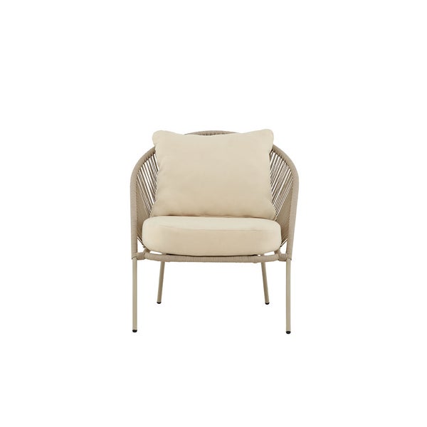 Lindos Loungesessel beige. 2er Set