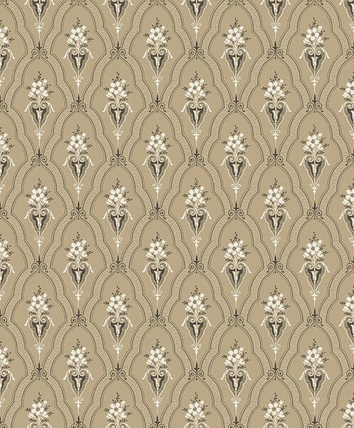 Borastapeter Tapete Blumen Braun - 53 cm x 10.05 m - 660004