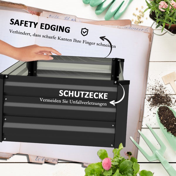 Doppelflügeltor aus Metall mit horizontalen Streben für den Gartenzaun