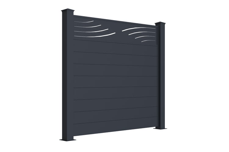 Sichtschutzzaun aus Aluminium VELETA 190H170 Grau