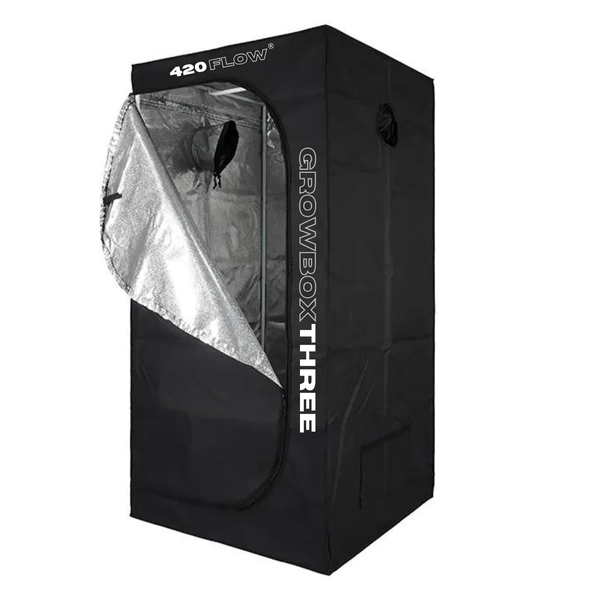 420 Flow Growbox Three mit reflektierender Innenbeschichtung zur Pflanzenzucht