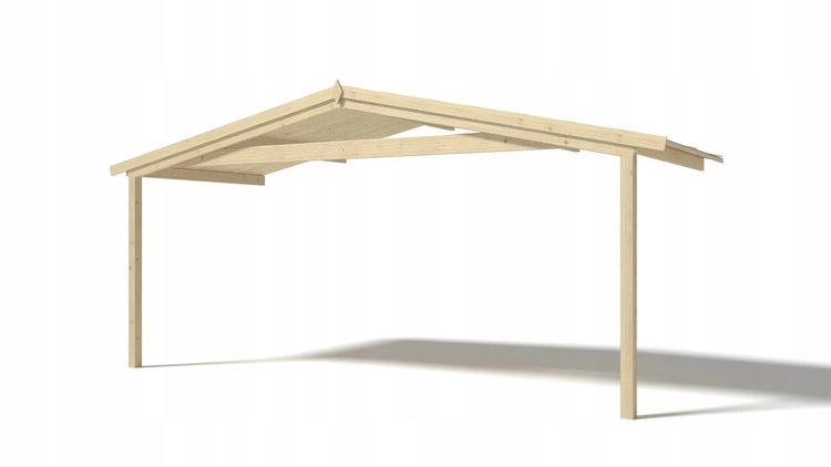 Überdachung für Veranden, Terrassen und Gartenhäuschen - 5x2m