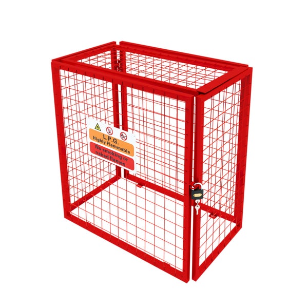 Zusammenklappbarer Gasflaschenschrank - 90cm x 80cm x 43cm