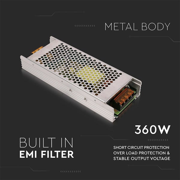 360 Watt Netzteil mit Metallgehäuse und eingebautem EMI-Filter