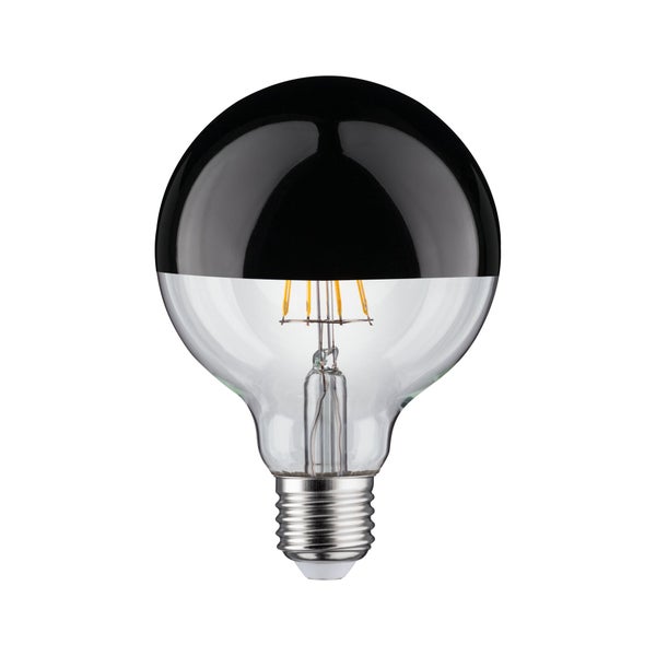 Modern Classic Edition Standard 230V LED Globe Kopfspiegel E27 G95 600lm 6,5W 2700K dimmbar Kopfspiegel Schwarzchrom