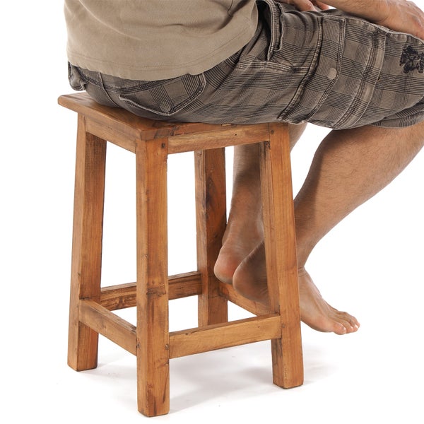 Hocker MADERO<br /> Recyclingholz 08 honigfarben gewachst