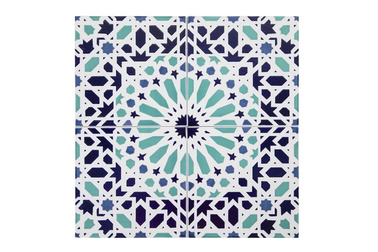 Quadratische Fliesen mit geometrischem Muster