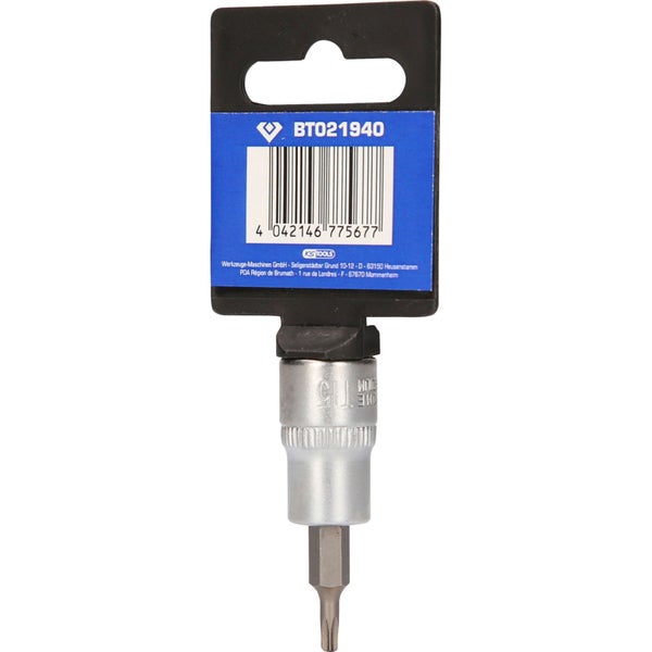 Steckschlüsseleinsatz mit Torx-Profil in Verpackung