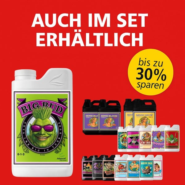 Advanced Nutrients Dünger-Set mit Big Bud und verschiedenen Pflanzennährstoffen zum Sparpreis.