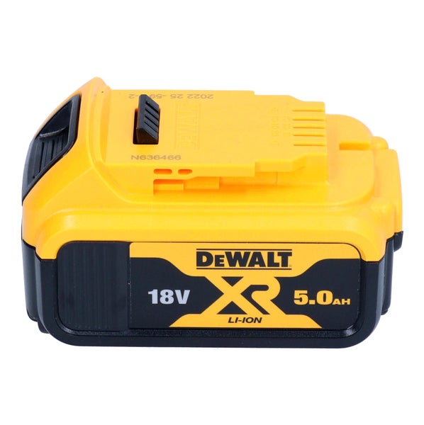 DeWalt 18 Volt XR Lithium-Ionen-Akku, 5,0 Amperestunden, Kunststoff, gelb und schwarz.