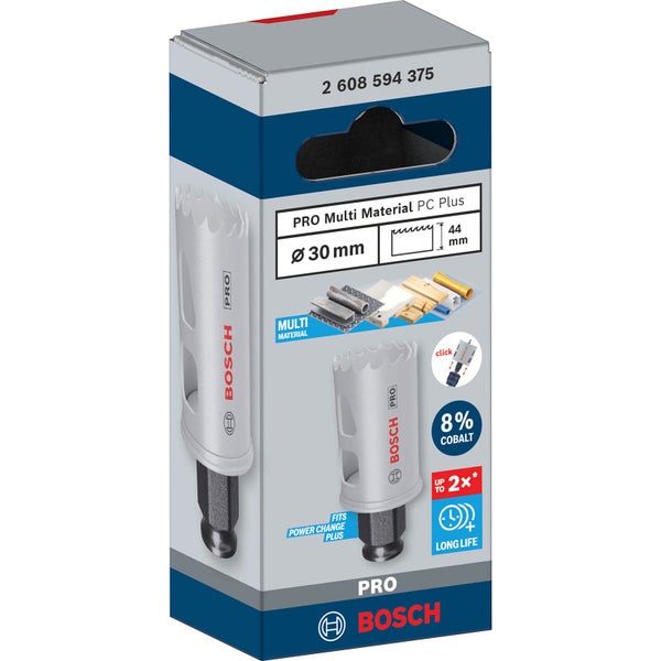 Bosch Pro Multi Material PC Plus Lochsäge, 30 Millimeter, in Verpackung
