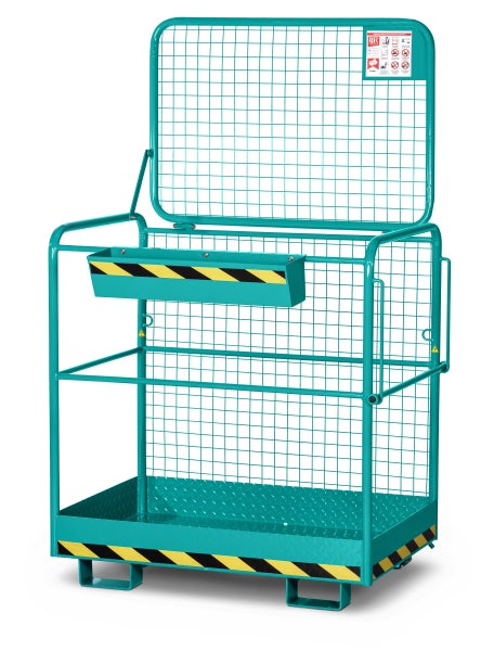 RR Industrietechnik Arbeitskorb Typ RAK-Eco RAL 5018 türkis