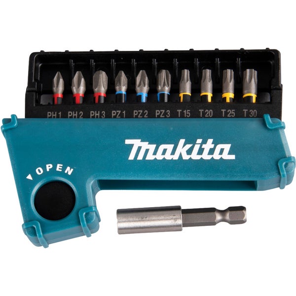 Makita Bit-Set mit verschiedenen Schrauberbits und Bithalter