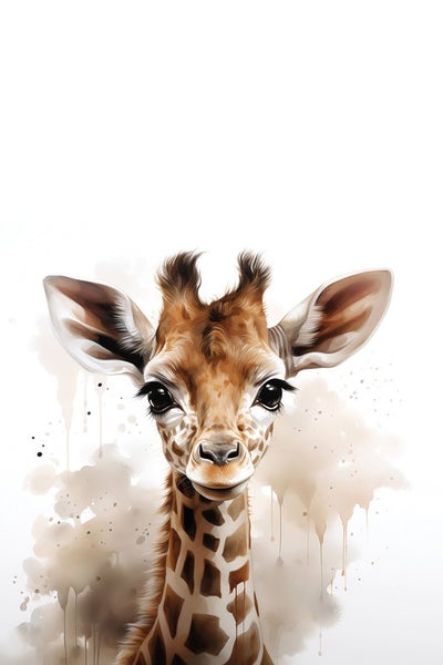 Illustration eines Giraffenkopfes