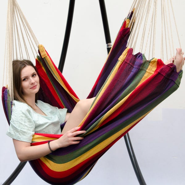 Hängesessel Relaxsessel 190x140cm bis 150kg Regenbogenfarben