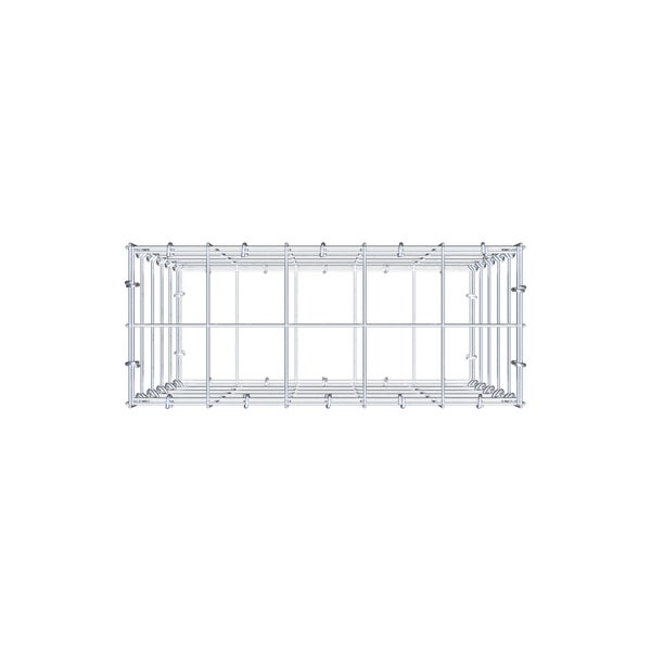 Gabione 50 cm x 50 cm x 20 cm (L x H x T), Maschenweite 10 cm x 10 cm, C-Ring