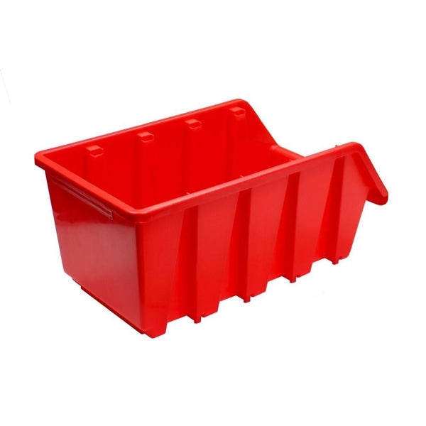 PROREGAL SuperSparSet 10x Sichtlagerbox 4 HxBxT 15,5 x 20,4 x 34 cm Polypropylen Rot