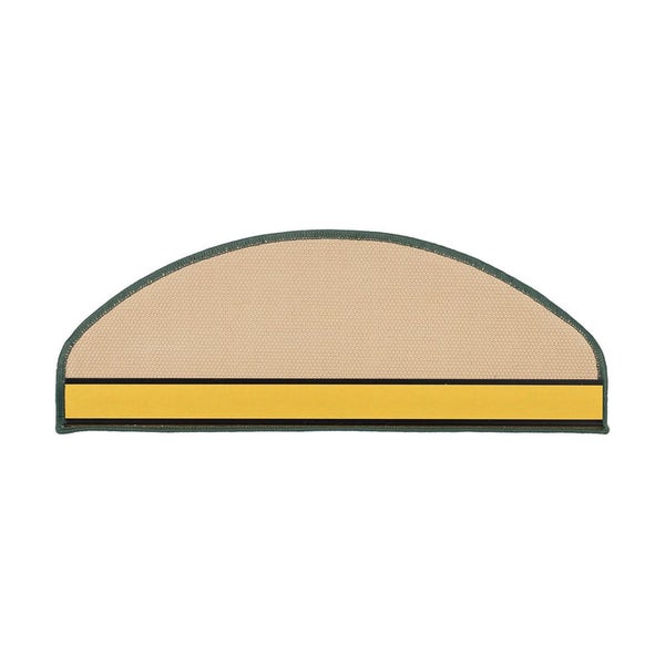 FLOORDIREKT Stufenmatte Rügen Selbstklebend Strapazierfähig Grün Halbrund 65 x 23,5 cm