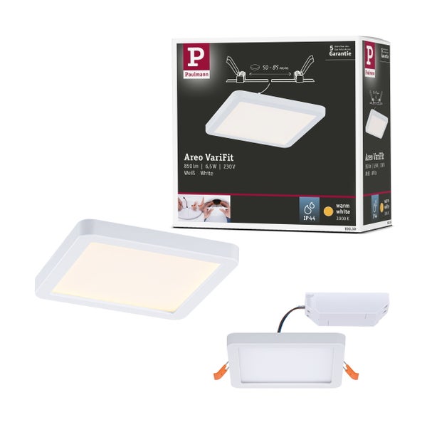 Paulmann Calla LED Einbaustrahler Set mit 10 dimmbaren Deckenspots, 230 Volt, 598 Lumen, neutralweiß, IP65 strahlwassergeschützt, rund.