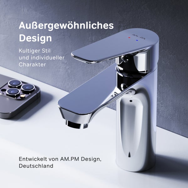 AM.PM Waschtischarmatur mit Einhebelmischer mit Klick-Ablaufgarnitur FTA82200 Hit
