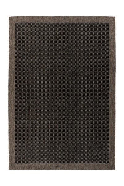 Flachflor Teppich Silkaria Anthrazit / Schwarz Modern 200 x 290 cm