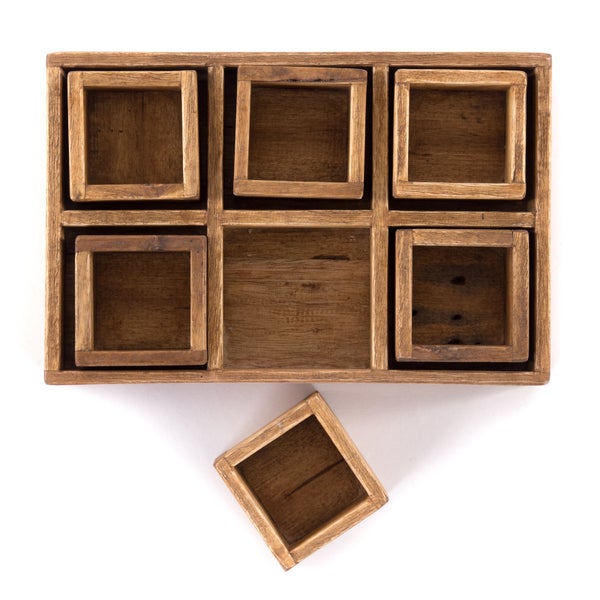 Kisten-Set Cubo II 7-tlg. Massivholz