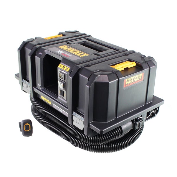 DeWalt XR FLEXVOLT 54 Volt Akku-Staubabsaugung mit flexiblem Schlauch und Fernbedienung, TSTAK-kompatibel.