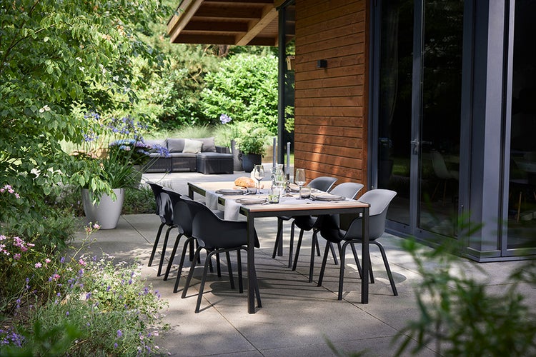 Keter Signature Porto Tisch 200 cm + 6 Noa Stühle – Stilvolles Outdoor-Dining für bis zu 8 Personen
